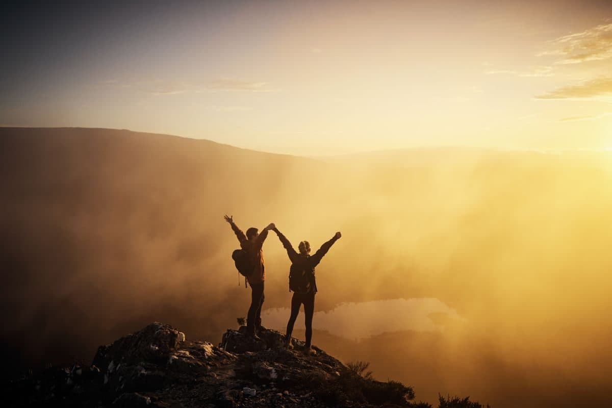 First light over the summit of Adam's Peak on a guided Xclusive Adventures sunrise hike in Sri Lanka