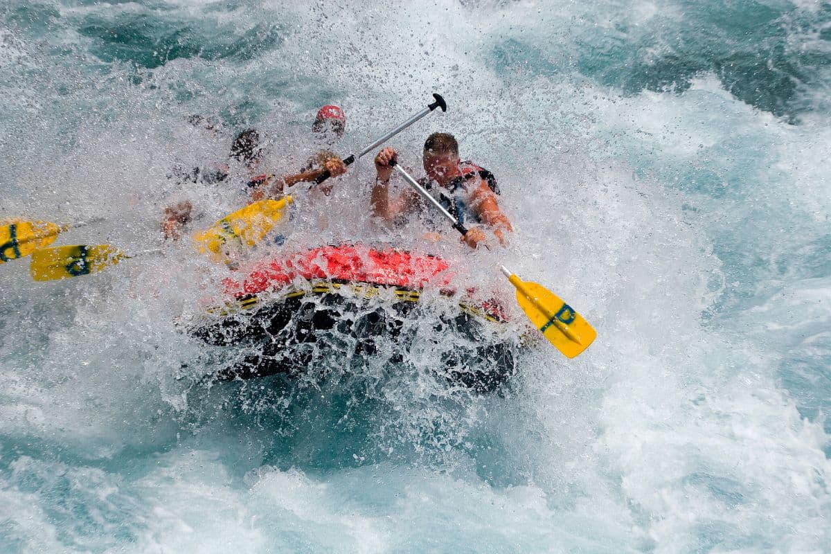 White water rafting the Kelani River in Kitulgala